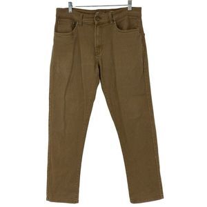 Stitches & Rivets Mens Pants Slim Fit Tan Chino Twill Size 32 x 29